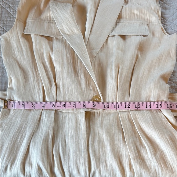 Zara Cream Blazer Collar Jumpsuit with Belt - Picture 11 of 11